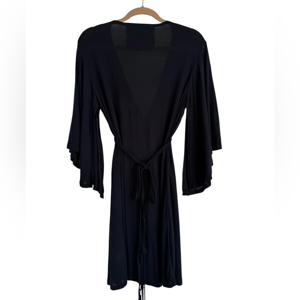UGG Australia Black Tunic Beach Coverup Flowy Swim Resort Wear Vacation O/S - Picture 7 of 8